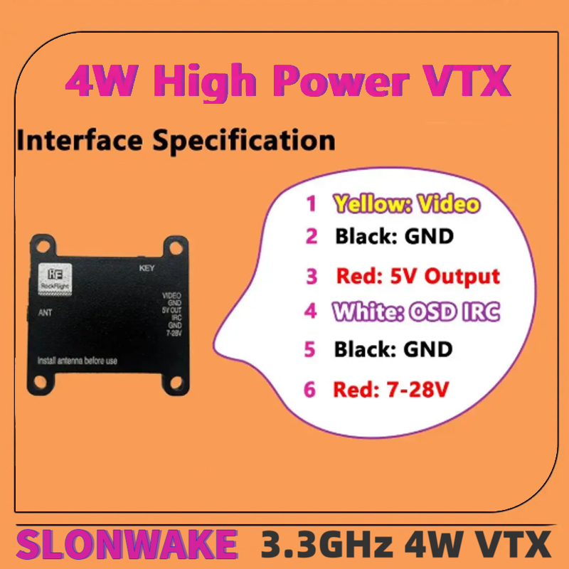 SLONWAKE FPV 3.3G 16CH 4000mW  - Drone Transmitter ulasan dan harga