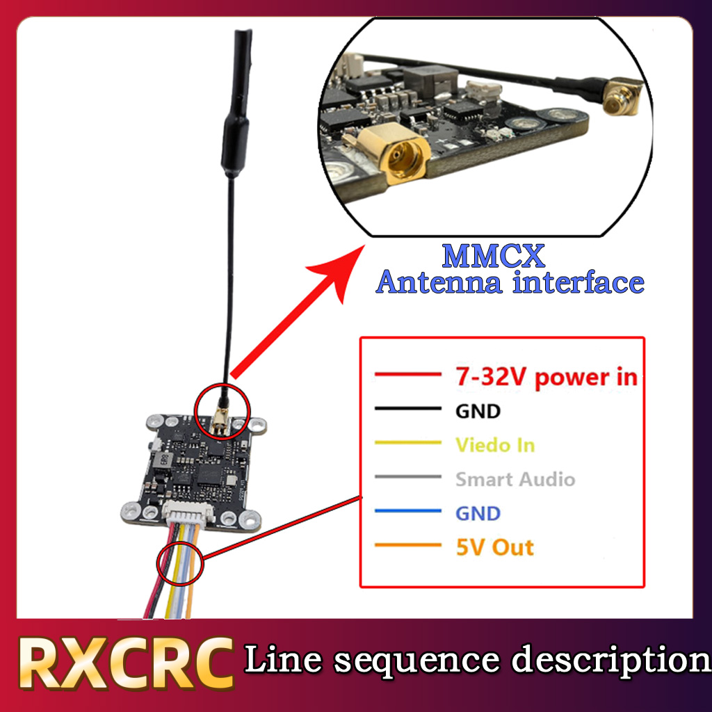 Modul RXCRC 5.8G 48CH 1.6W VTX - Drone Camera ulasan dan harga